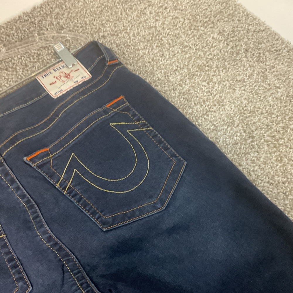 True Religion Jeans Women's Size 35 Jennie Curvy Mid Rise Skinny Fit Dark Denim - Picture 6 of 14